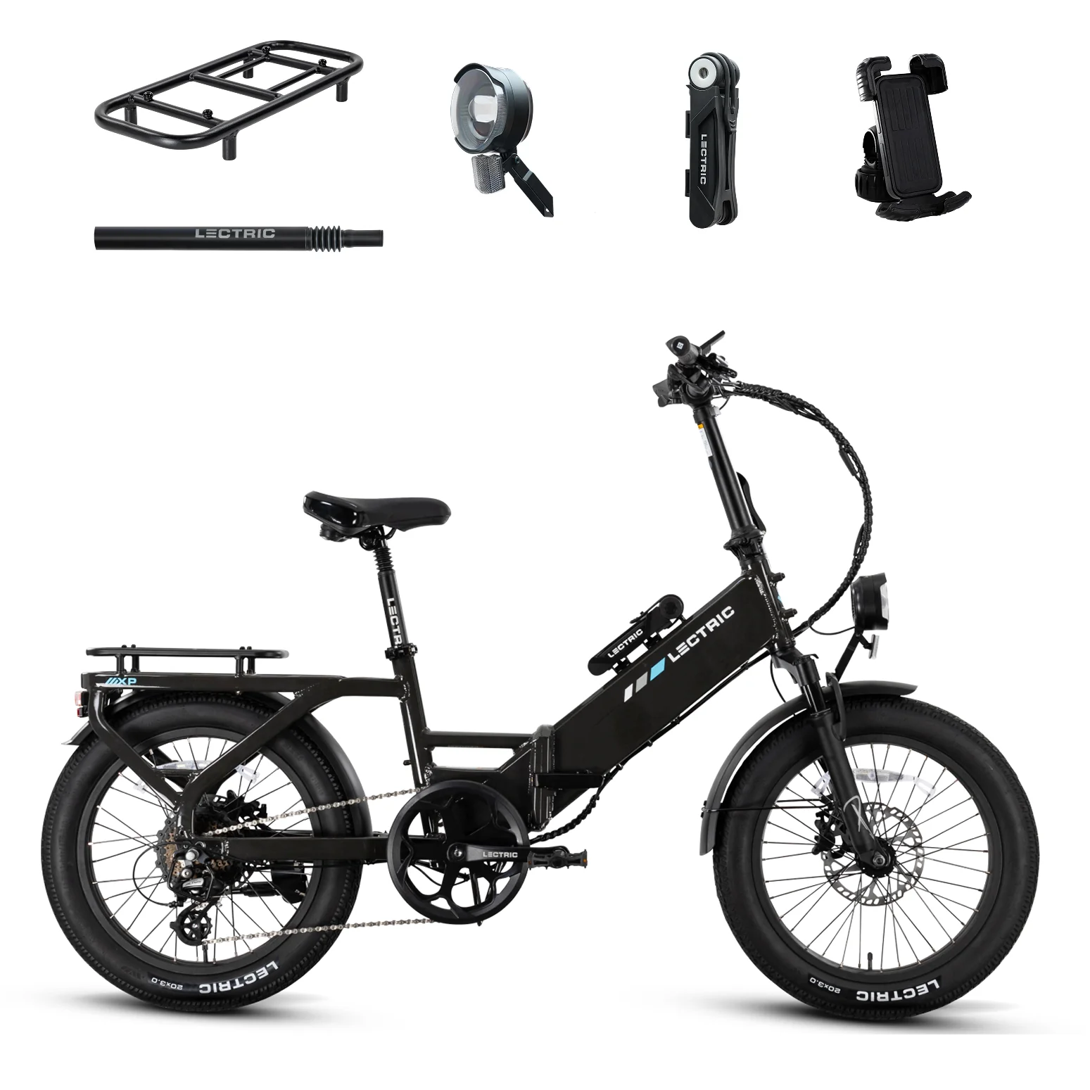 XP4 750 Step-Thru Tempest Grey + FREE LevelUp Rack. Suspension Seat Post. Elite Headlight. Bike Lock. Phone Mount ($365 Value)